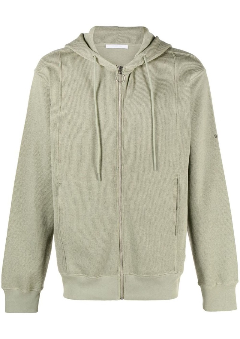 Helmut Lang zip-up drawstring hoodie