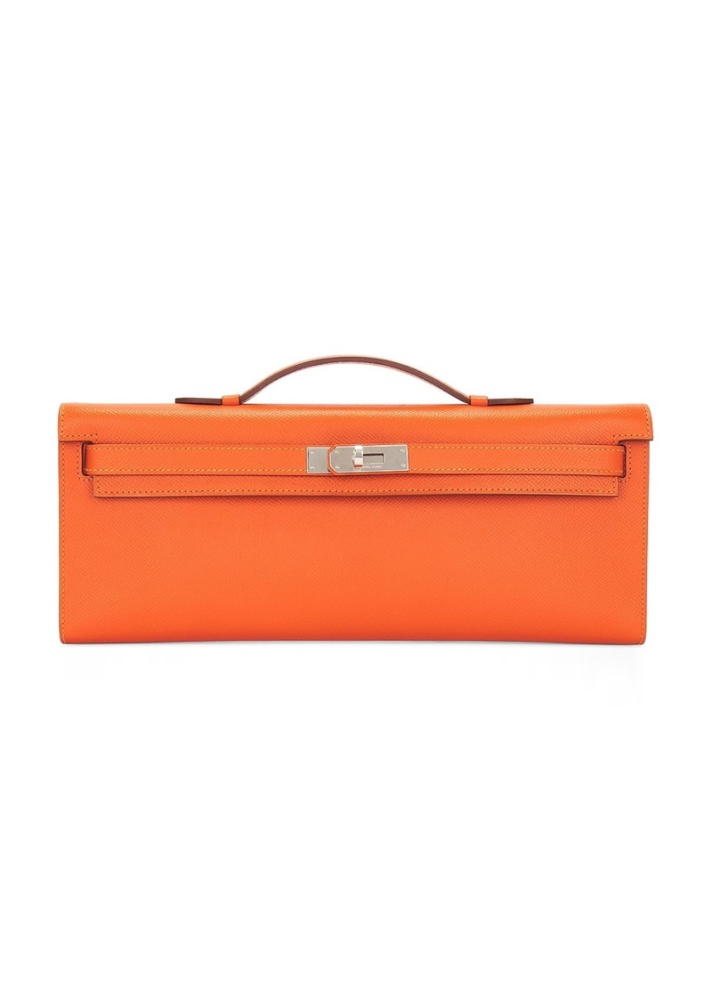 Hermes Feu Veau Epsom Kelly Pochette Handbag