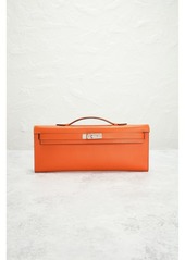 Hermes Feu Veau Epsom Kelly Pochette Handbag