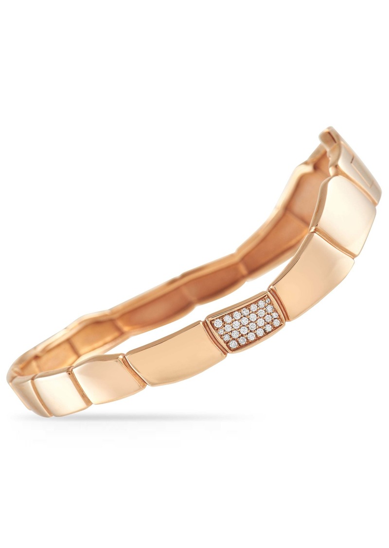 Hermes Hermès Niloticus 18K Rose Gold Diamond Bracelet