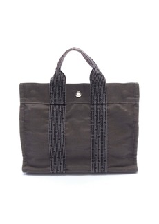 Hermes Yale Line Pm Handbag Tote Bag Nylon Canvas Dark Silver Hardware
