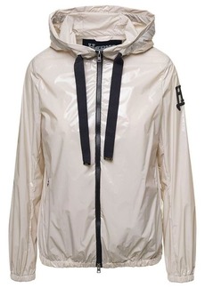 Herno Gloss Beige Cape Hooded Jacket in Polyester Woman