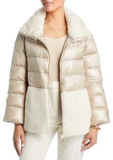 Herno Faux Fur and Down Puffer Jacket