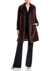 Herno Faux Fur Single Breasted Coat
