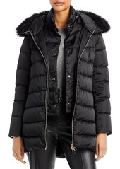 Herno Faux Fur Trimmed Down Puffer Coat