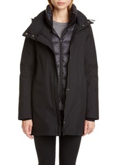 Herno Gore-Tex® Coat with Removable Down Bib in Black at Nordstrom