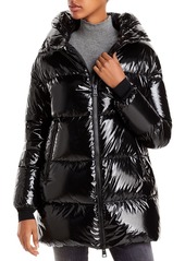 Herno Hooded Glossy Down Puffer Coat