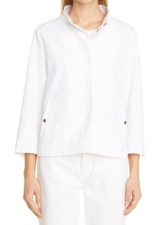 Herno Pleat Back Shantung Jacket in White at Nordstrom