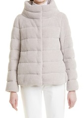 Herno Resort Chenille Down Puffer Jacket in 1310/Ghiaccio at Nordstrom