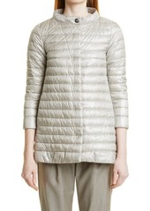 Herno Rossella Water Repellent High/Low A-Line Down Puffer Jacket