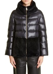 Herno Ultralight Down Puffer Jacket with Faux Fur Trim