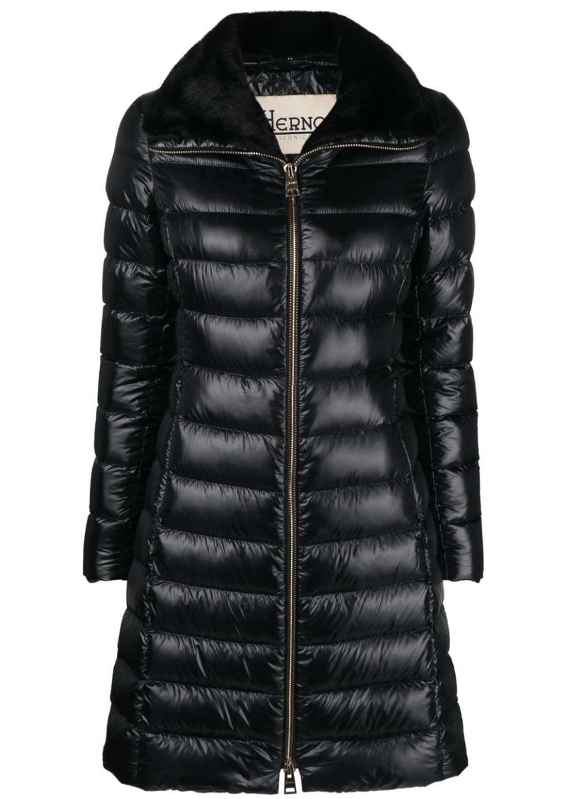 Herno high-shine long padded coat