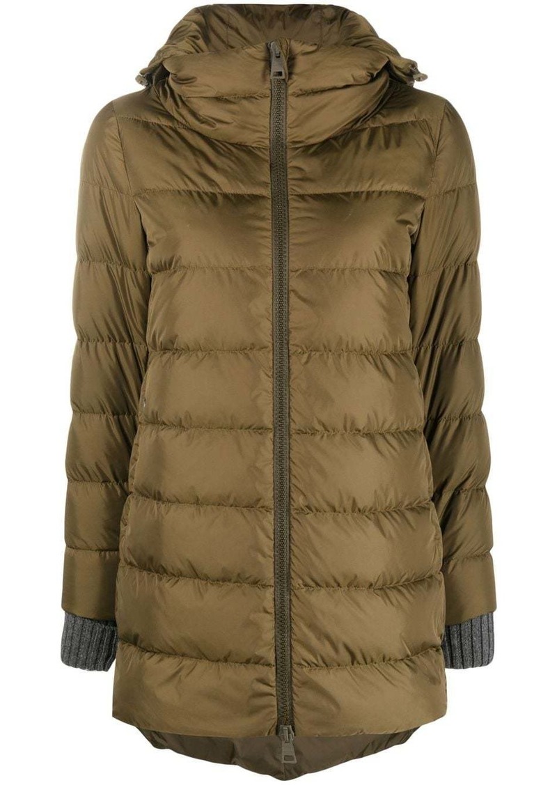 Herno hooded feather-down coat