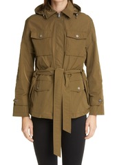 Women's Herno Belted Field Jacket With Detachable Hood