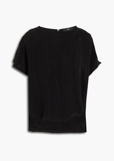 Heroine Sport - Washed-cupro T-shirt - Black - XS