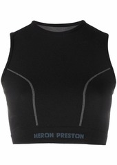 Heron Preston logo-underband cropped top