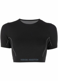 Heron Preston logo-tape active cropped top