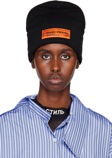 Heron Preston Black Style Beanie