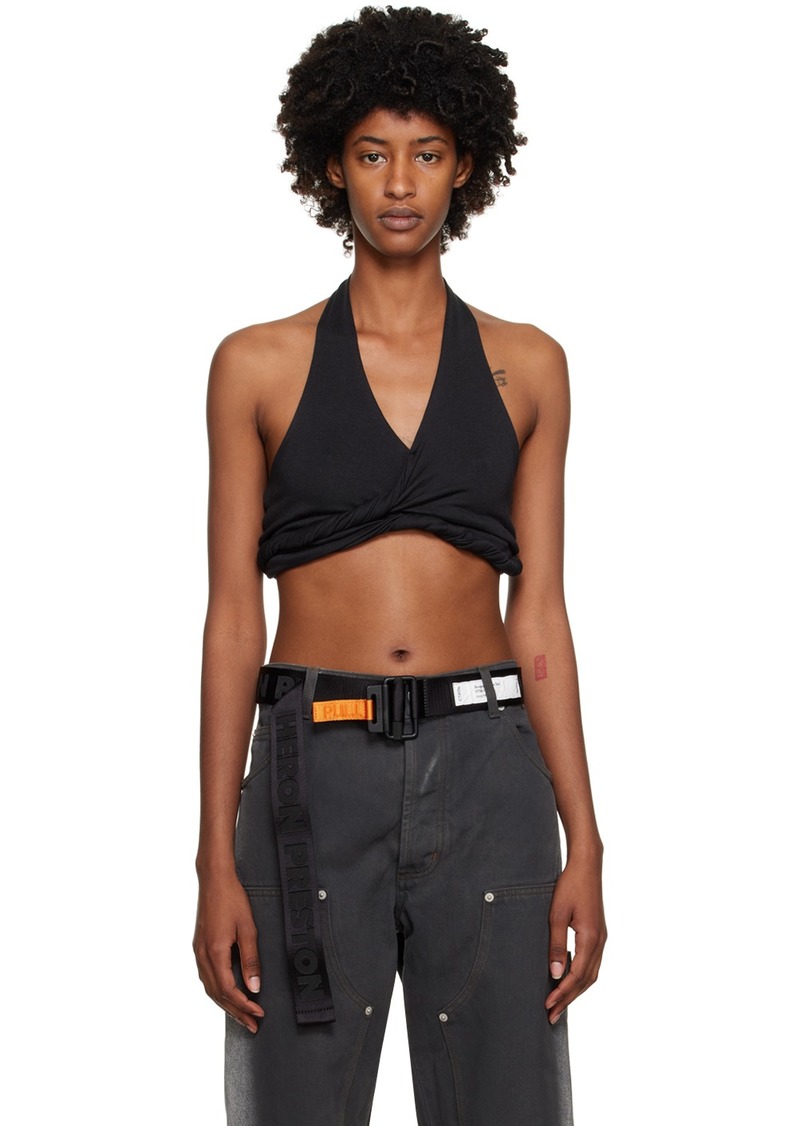 Heron Preston Black Twisted Scarf Tank Top