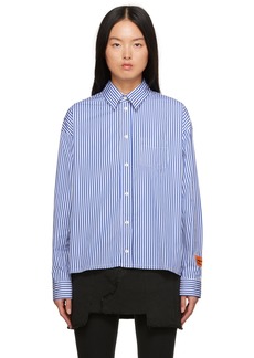 Heron Preston Blue Striped Shirt