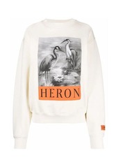 HERON PRESTON BW Heron Logo Crewneck Sweatshirt