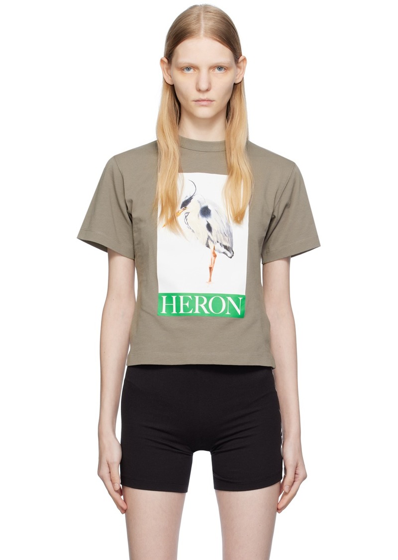 Heron Preston Gray Graphic T-Shirt