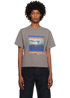 Heron Preston Gray Misprinted Heron T-Shirt