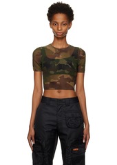 Heron Preston Green Camo T-Shirt