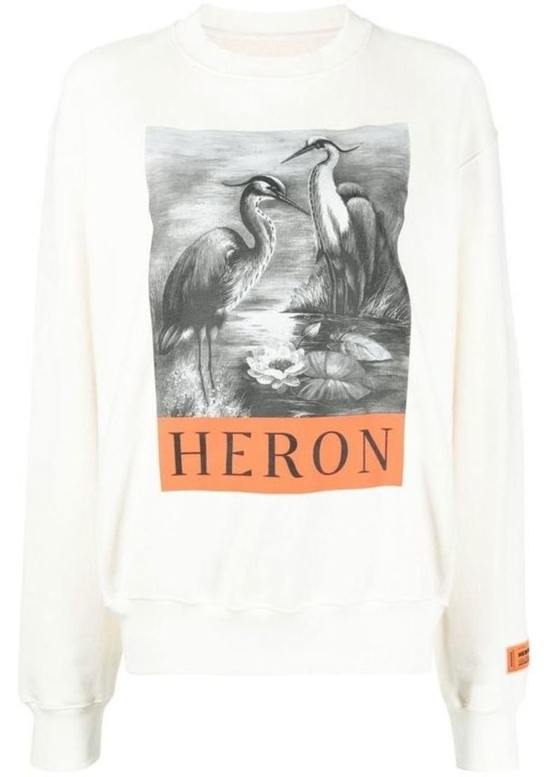 HERON PRESTON Logo cotton sweatshirt