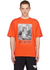 Heron Preston Orange 'Heron' T-Shirt