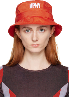 Heron Preston Orange 'HPNY' Bucket Hat