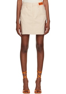 Heron Preston White Cutout Miniskirt
