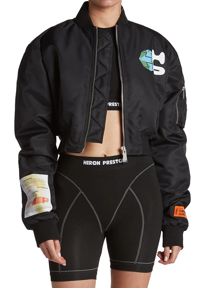 heron preston cropped bomber jacket