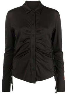 Heron Preston lace-up ruched shirt