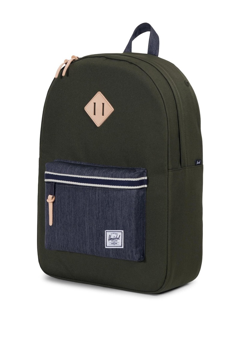 heritage offset denim backpack