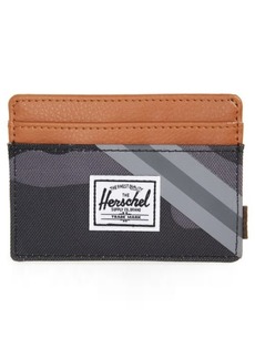 Herschel Supply Co. Charlie Card Case in Night Camo/Stripe Grey/Black at Nordstrom