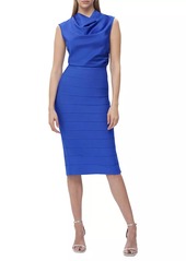 Herve Leger Audrey Satin Cowl Top