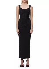 Herve Leger Autumn Drape Body-Con Gown