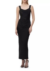 Herve Leger Autumn Drape Body-Con Gown