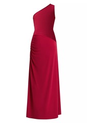 Herve Leger Camellia Bandage One-Shoulder Gown