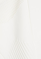 Herve Leger Hervé Léger - Cropped cutout pointelle-knit top - White - XS