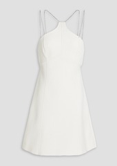 Herve Leger Hervé Léger - Crystal-embellished ribbed-knit mini dress - White - M