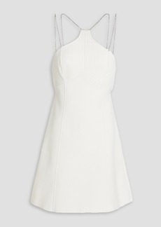 Herve Leger Hervé Léger - Crystal-embellished ribbed-knit mini dress - White - S