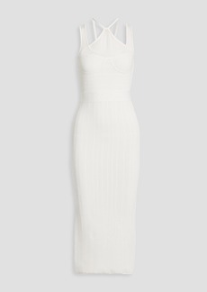 Herve Leger Hervé Léger - Cutout bandage midi dress - White - XXS