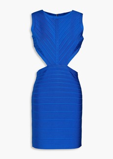 Herve Leger Hervé Léger - Cutout bandage mini dress - Blue - M