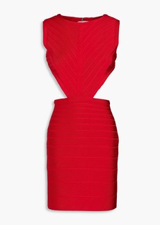 Herve Leger Hervé Léger - Cutout bandage mini dress - Red - XXS