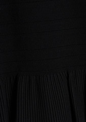Herve Leger Hervé Léger - Cutout paneled ribbed-knit mini dress - Black - XS