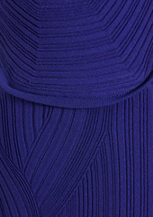 Herve Leger Hervé Léger - Cutout ribbed-knit gown - Black - M