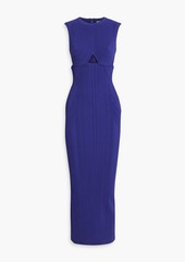 Herve Leger Hervé Léger - Cutout ribbed-knit gown - Purple - M