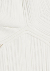 Herve Leger Hervé Léger - Cutout ring-embellished ribbed-knit midi dress - White - M